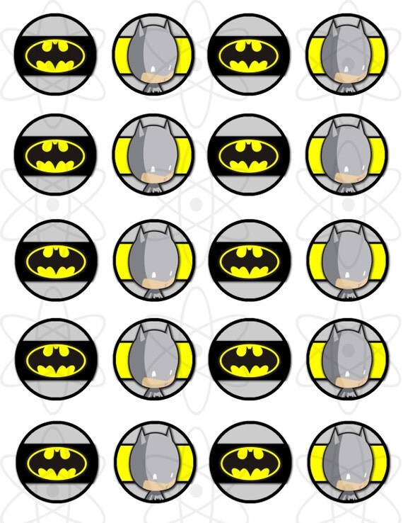 Items similar to INSTANT DOWNLOAD - Little Batman Cupcake Toppers on Etsy