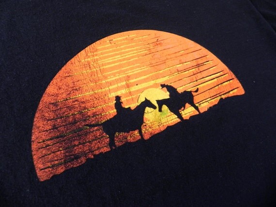 cowboy sunset t shirt vintage horses evening sun black cowboy sunset t shirt vintage horses evening sun black