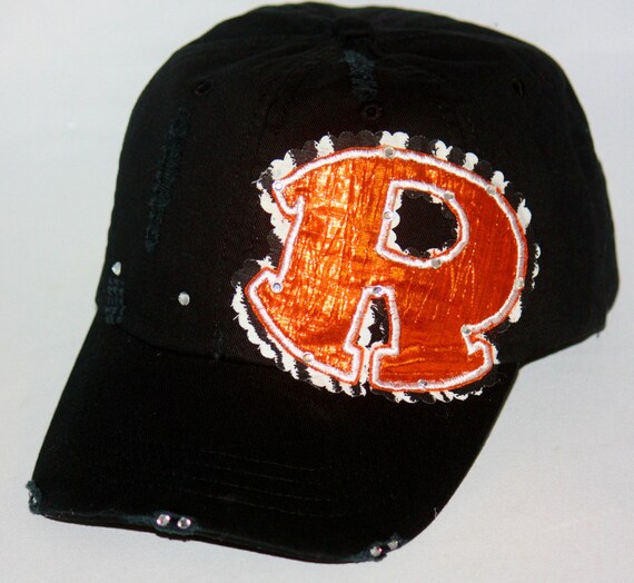Rockwall R embroidery applique on distressed black by SpiritLoft