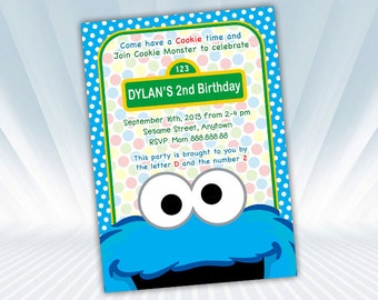 Cookie Monster Invitation