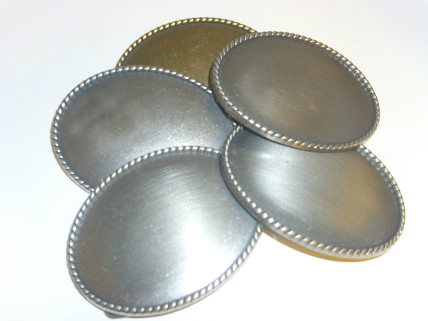5 3.5 Oval Belt Buckle Blanks Antique Silver