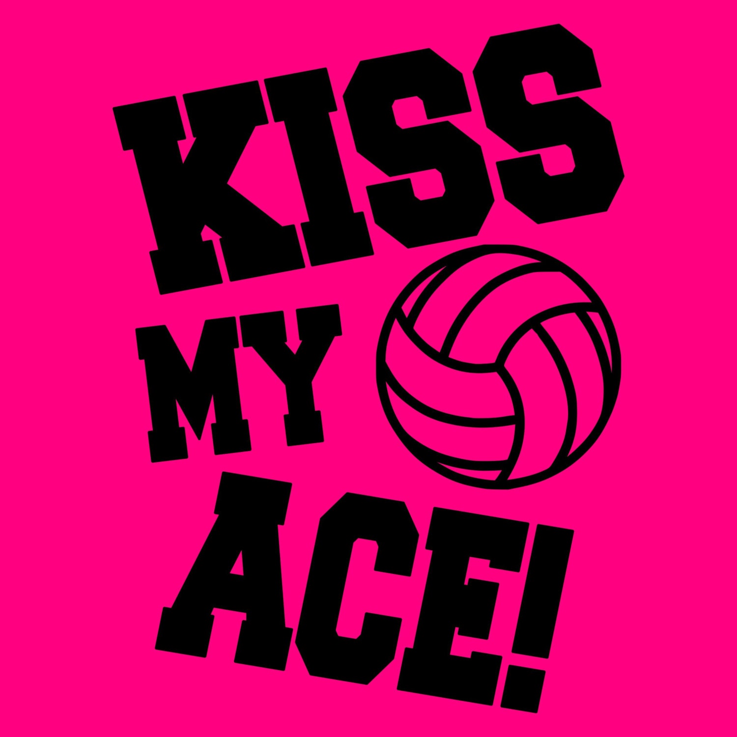 KISS MY ACE Volleyball shirt with graphic