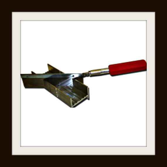 Miter Box and Saw for Cutting Stained Glass Lead and Zinc