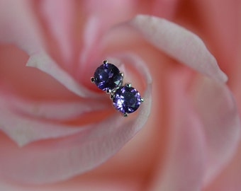 fake amethyst stud earrings