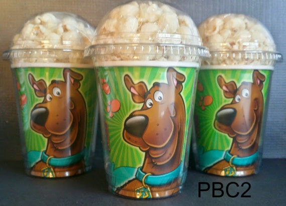 Popcorn Boxes Scooby-Doo Birthday Party Popcorn Boxes with
