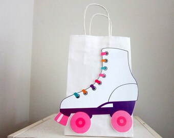 Roller Skate Goody Bags, Roller Skate Favor Bag, Roller Skate Gift Bags - Roller Skating Birthday - Roller Skate Birthday