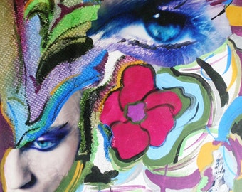 Original Mixed Media Collage Art - Chaos - Prints available (see prints section)