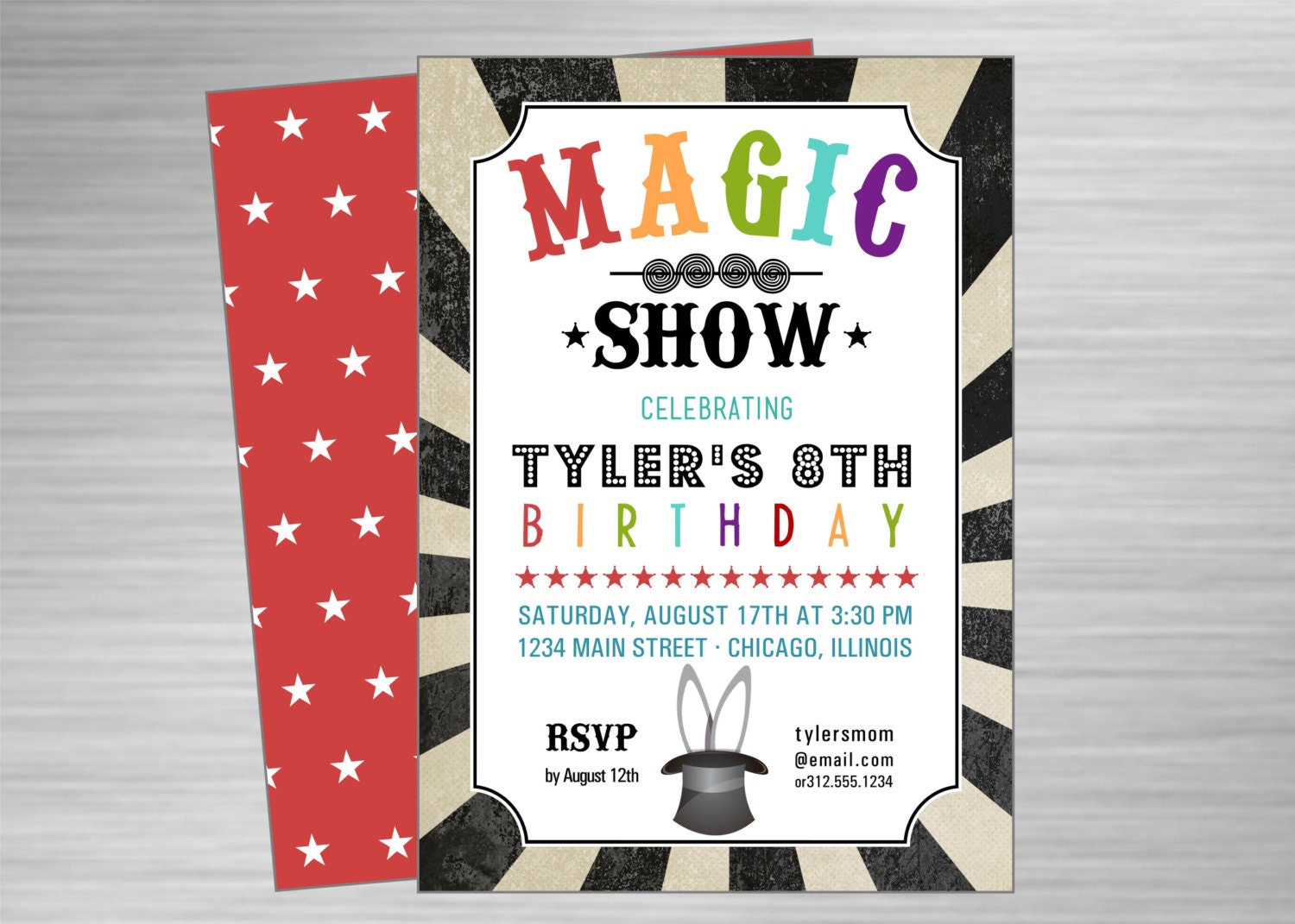 Magic Show Invitations Birthday 8