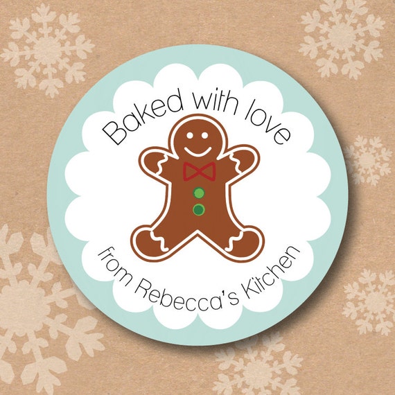 From The Kitchen Of Stickers Baked With Love Treat Labels Personalized 