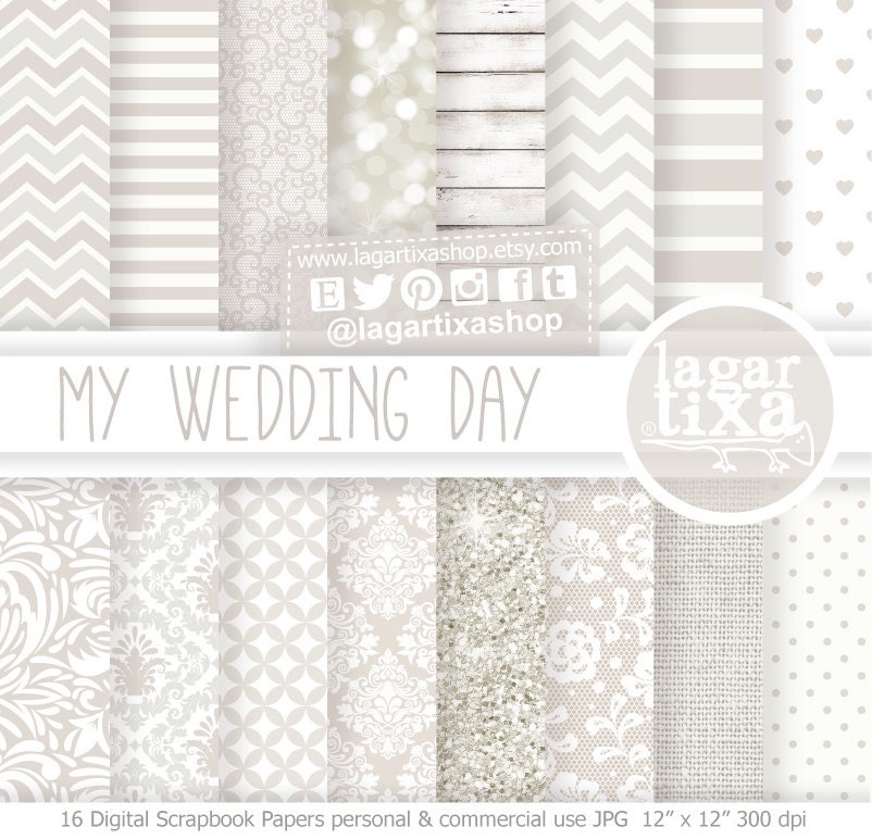 Download Wedding Digital Paper Invitations white glitter Background