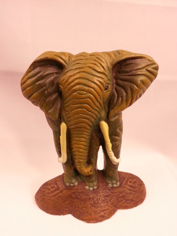 Vintage Cast Iron Elephant Door Stopper by Gablaurent on Etsy