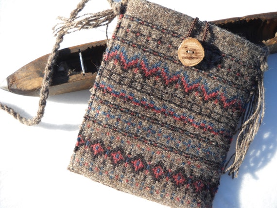 woven wool bag