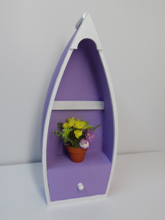 Canoe with Clay Flower Pot, Decorative Canoe Accent, Wooden Canoe 
