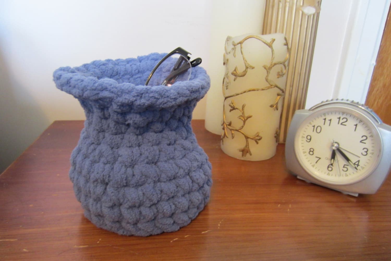 Upright Glasses Case Eyeglass Holder Crocheted Vertical Eye