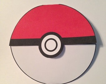 Kids Party Invitation Digital Download, Pokeball