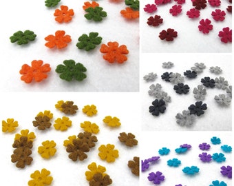 100 Pieces Mini Felt Flower Die Cut|Acrylic Felt|Scrapbook|Supply|Craft