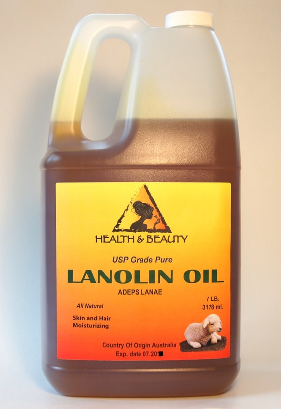 7 Lb 1 gal LANOLIN OIL USP Grade 100 Pure Skin by HBOilsCenter