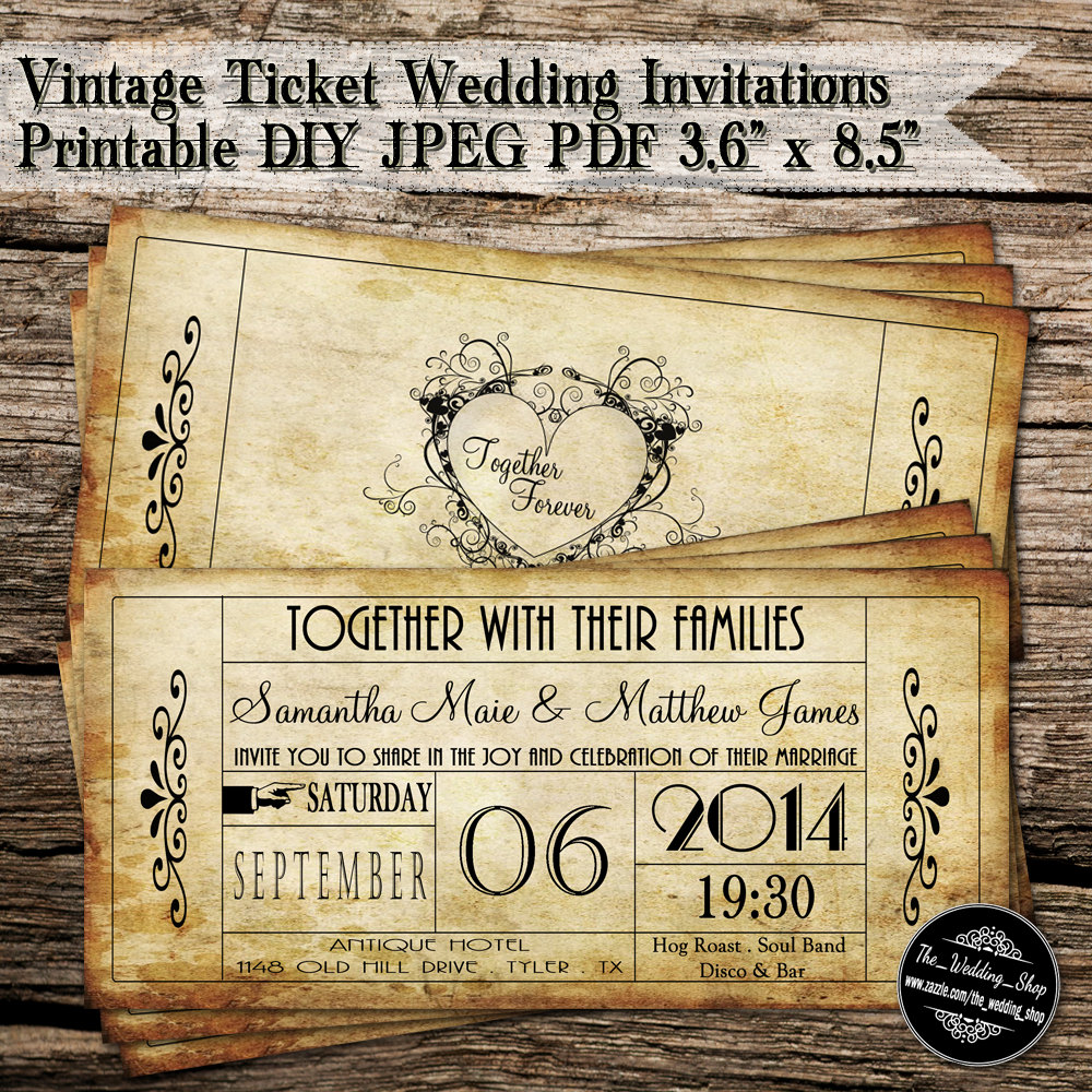 Antique Wedding Invitations 1