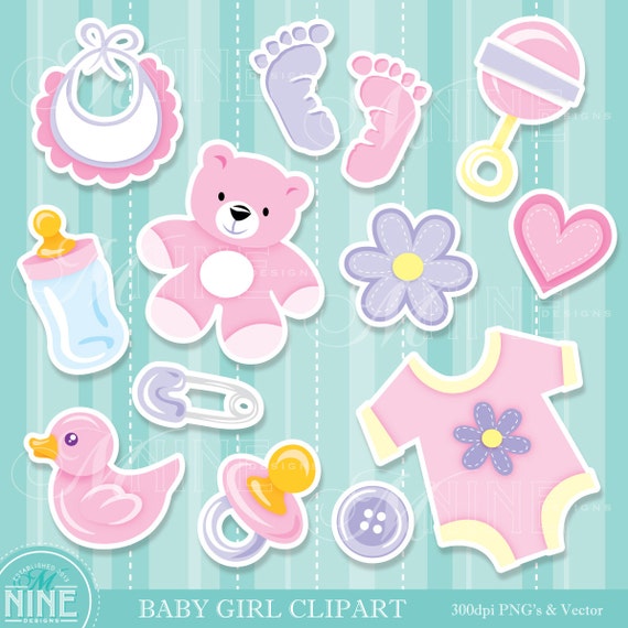 Baby Girl Clip Art: Baby Clipart Pink Baby Clip By Mninedesigns