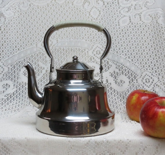 Vintage Teapot Stainless Steel 1.5 Quart