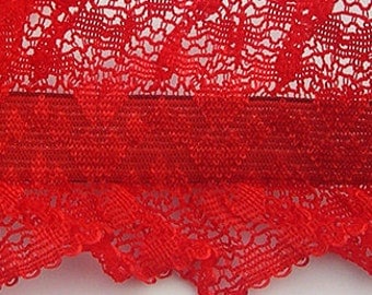 French Made Garter Lace - Stretch Lace Trim Double Edged Garter Lace Item #PFA954B08