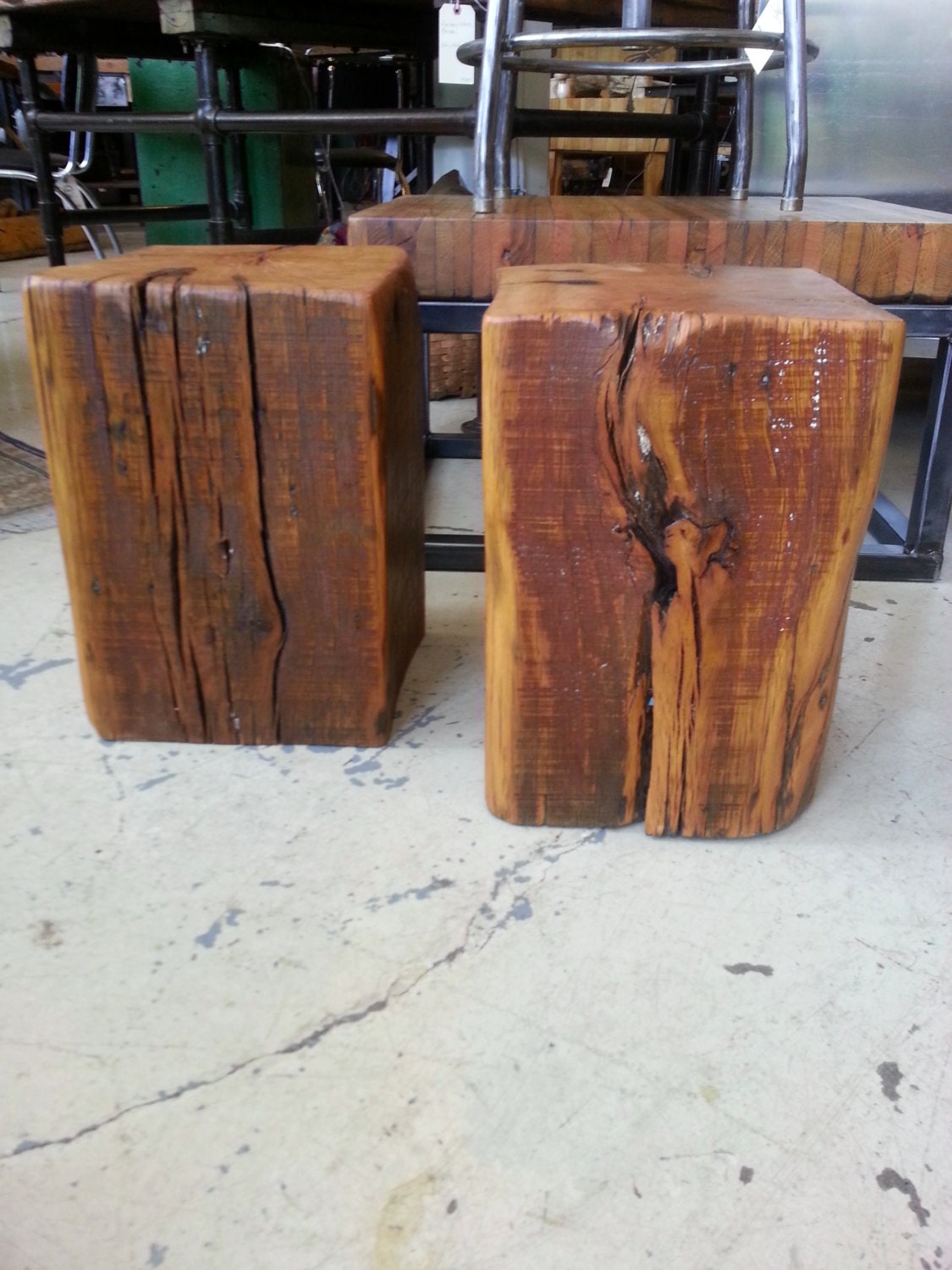 Antique Industrial Salvaged Oak Beams Repurposed Into Great