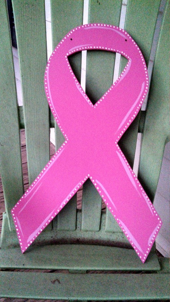 Breast Cancer Ribbon Door Hanger
