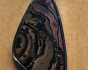 Lovely Australian boulder opal pendant in silver