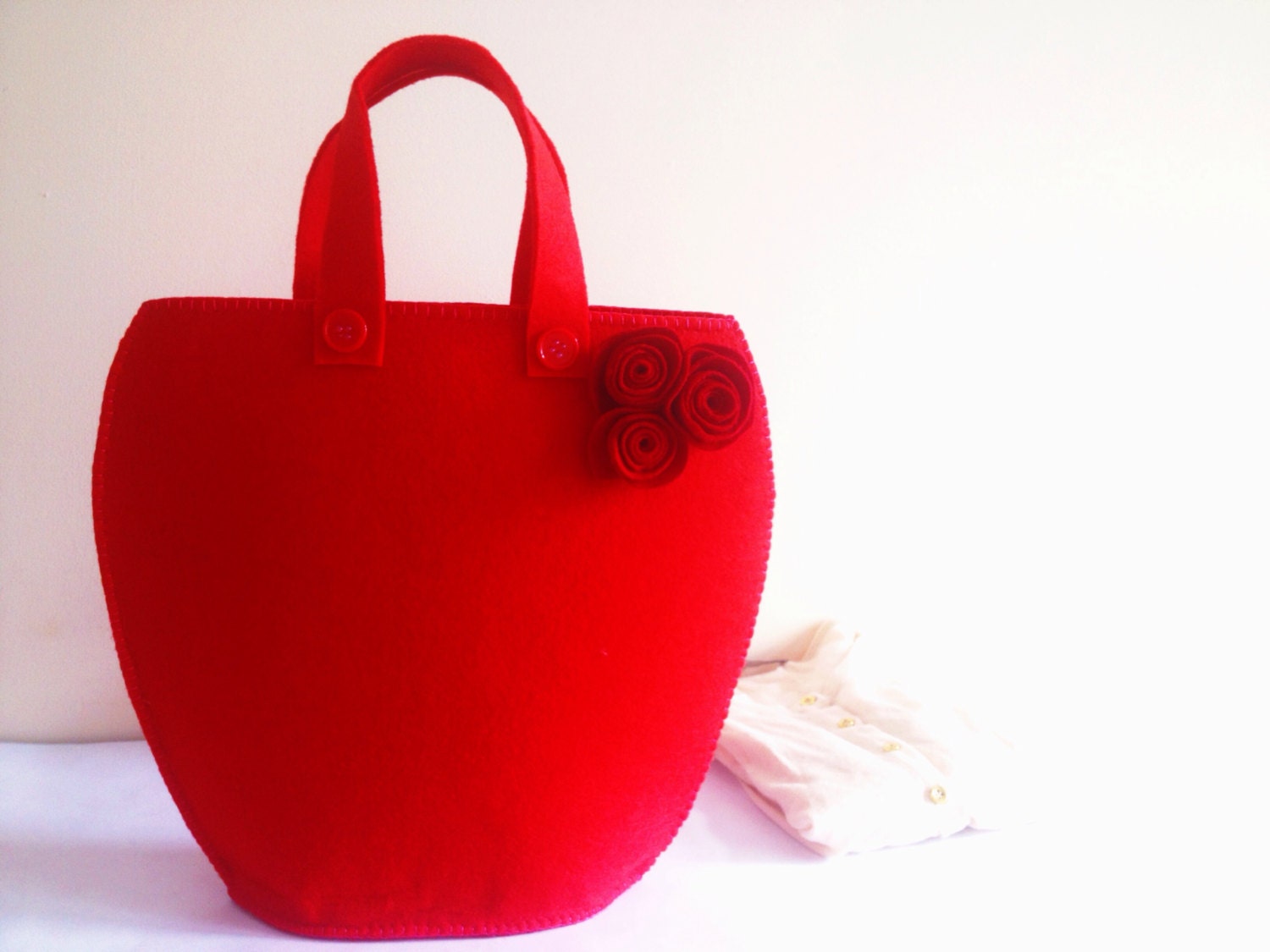 red structured bag