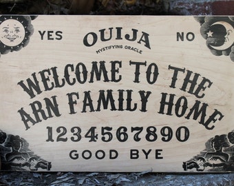 Ouija Board Welcome Sign