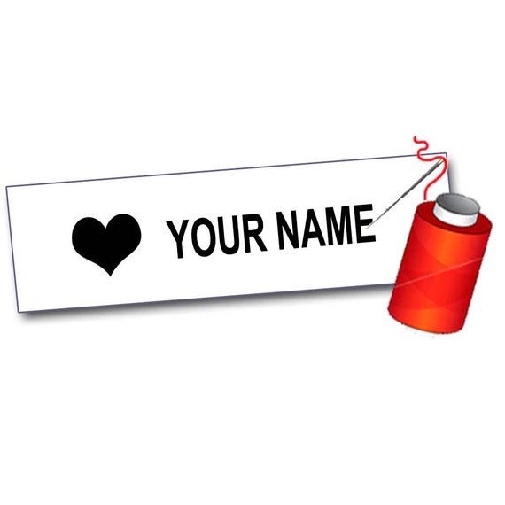 100 Sew On Labels for Clothing with Icon