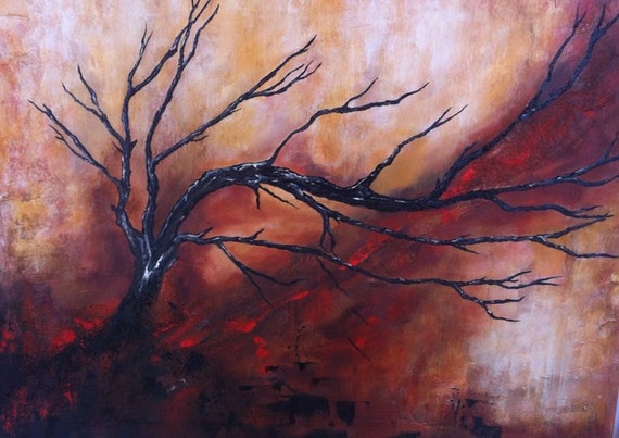 Abstract original painting by Rakelika on Etsy