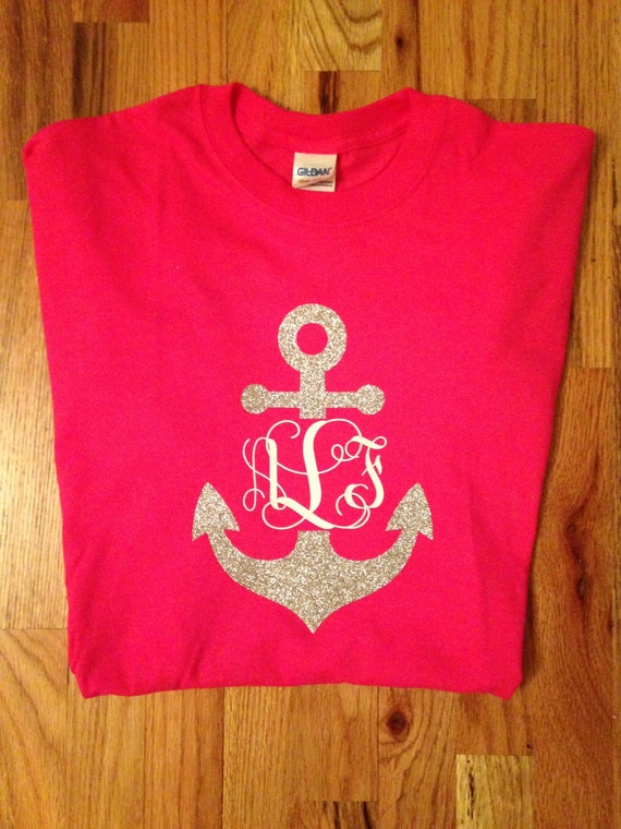 Items similar to Monogram Anchor TShirt on Etsy