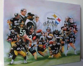 Pittsburgh Steelers- Giclee Canvas Art - Ready to hang .