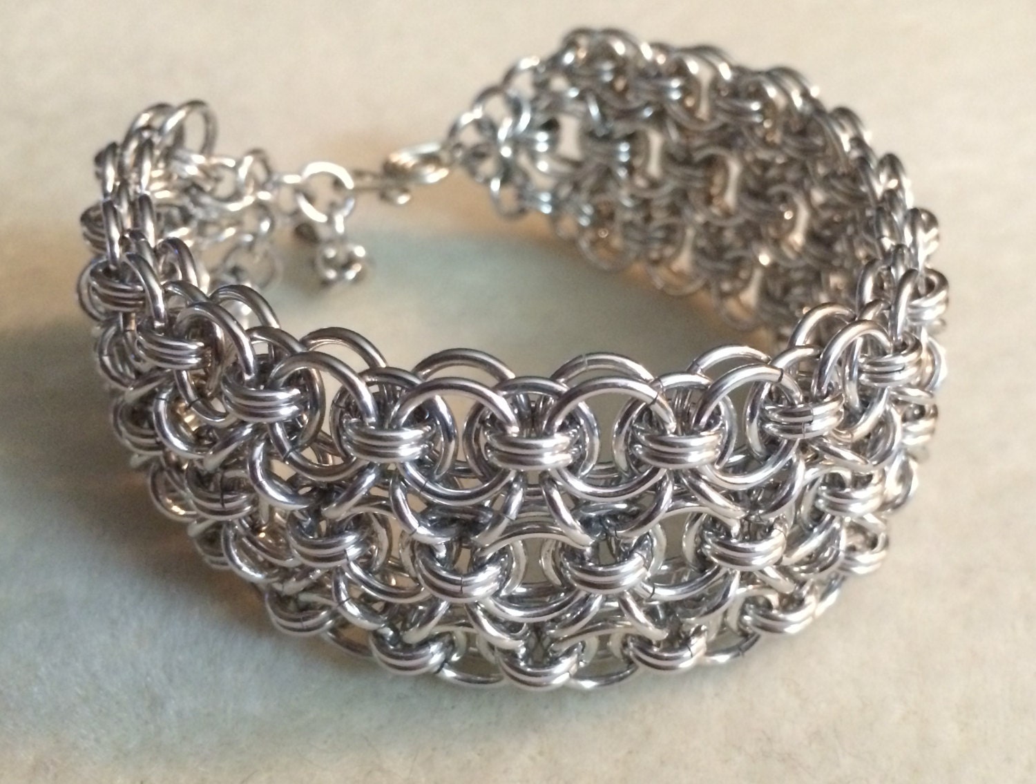 Handmade Adjustable Triple Helm Weave Bracelet by CharmingMusings