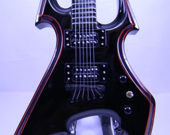 Miniature Guitar Warlock Black Col our (Free Leather HardCase + Guitar 