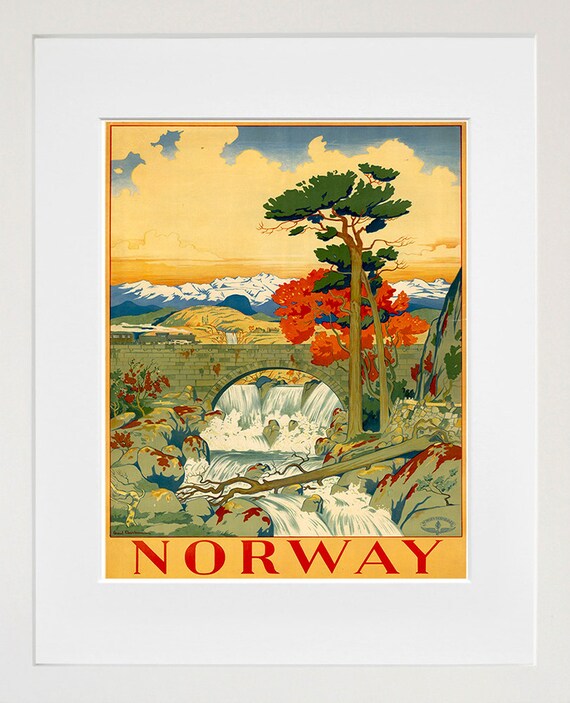 Norway Art Sign Wall Decor Travel Poster Print XR383