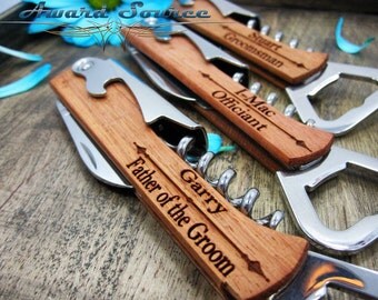 Father-of-the-groom gift idea • brides gift to dad• Father-of-the-bride gift • wedding gift personalized wine tool • 1 Wine Bottle Opener