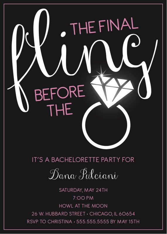 Items similar to Bachelorette Party Invitation 5x7 on Etsy