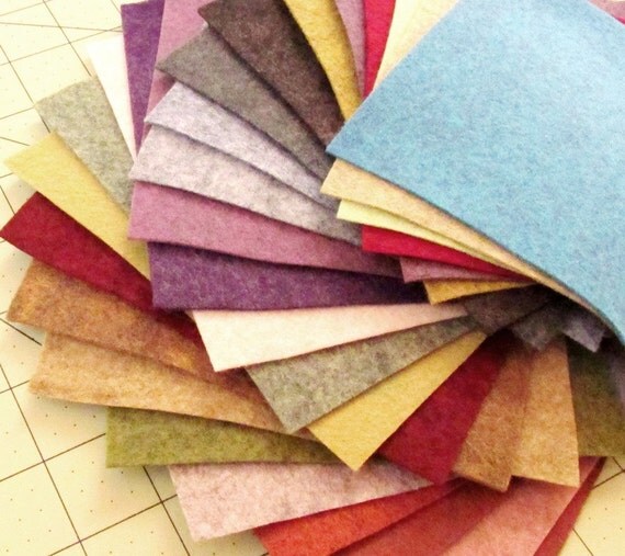 23 Heathered Sheets Merino Wool blend Felt