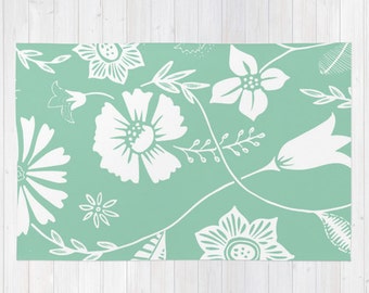 Popular items for mint green rug on Etsy