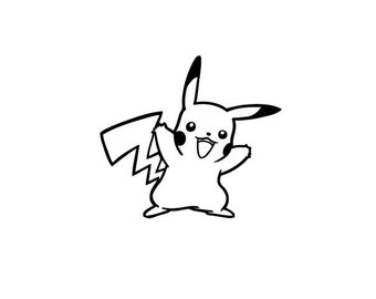 Pikachu Outline Wall/Laptop Decal