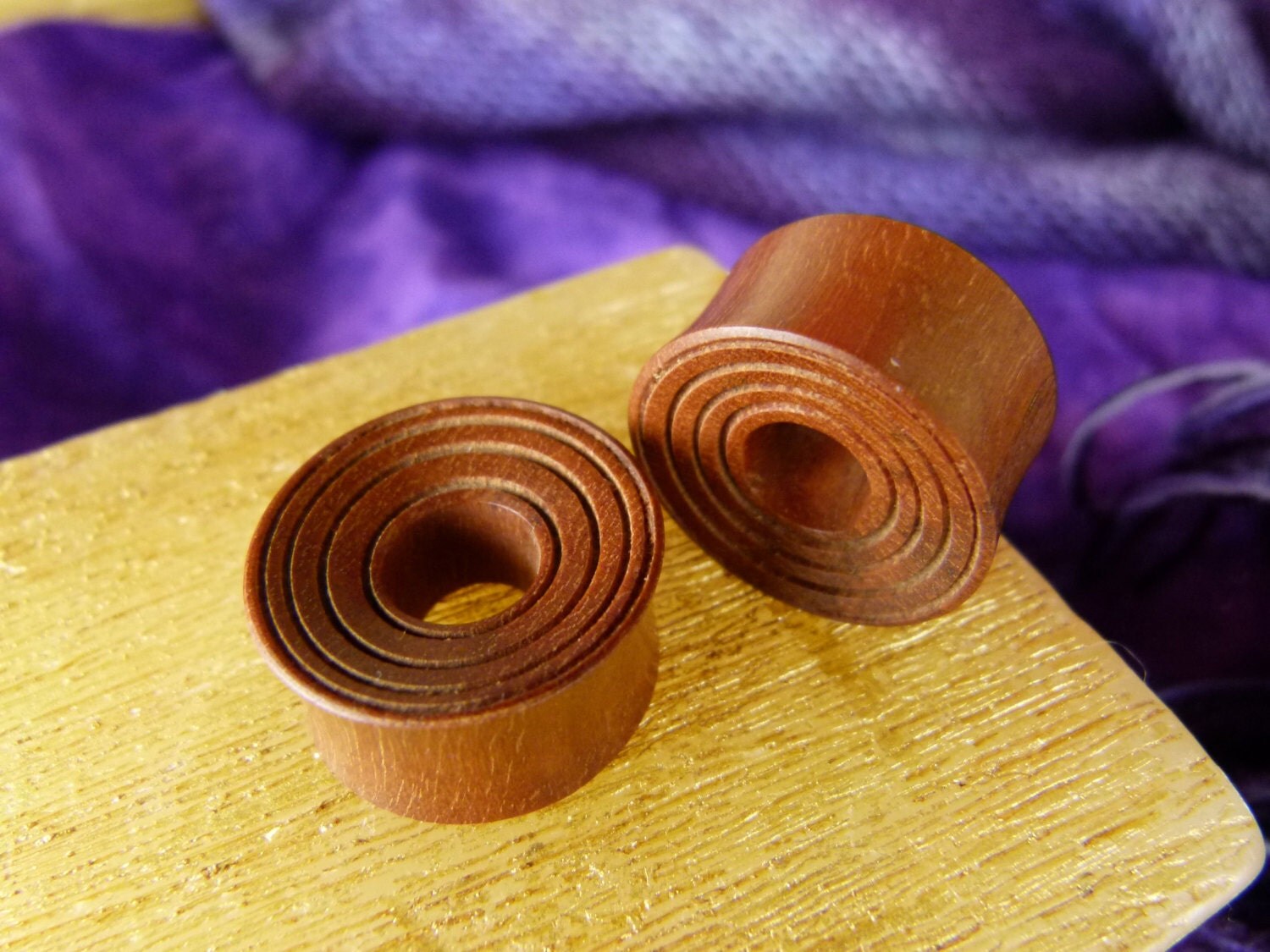 23 mm Stretching Plug Hole Earrings 23mm Sawo Wood Stretch