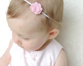 Baby Flower Headband - Felt Flower Headband, Felt Baby Headband, Newborn Headband, Baby Girl Headband