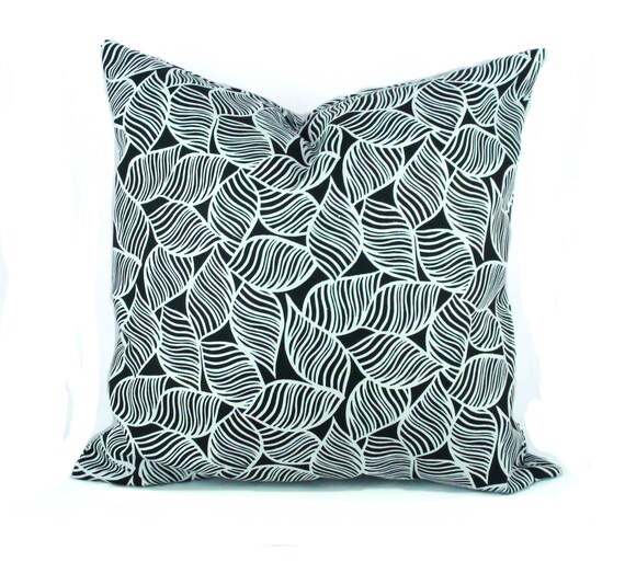 Outdoor pillow 20x20 Outdoor patio pillows Black by PillowCorner