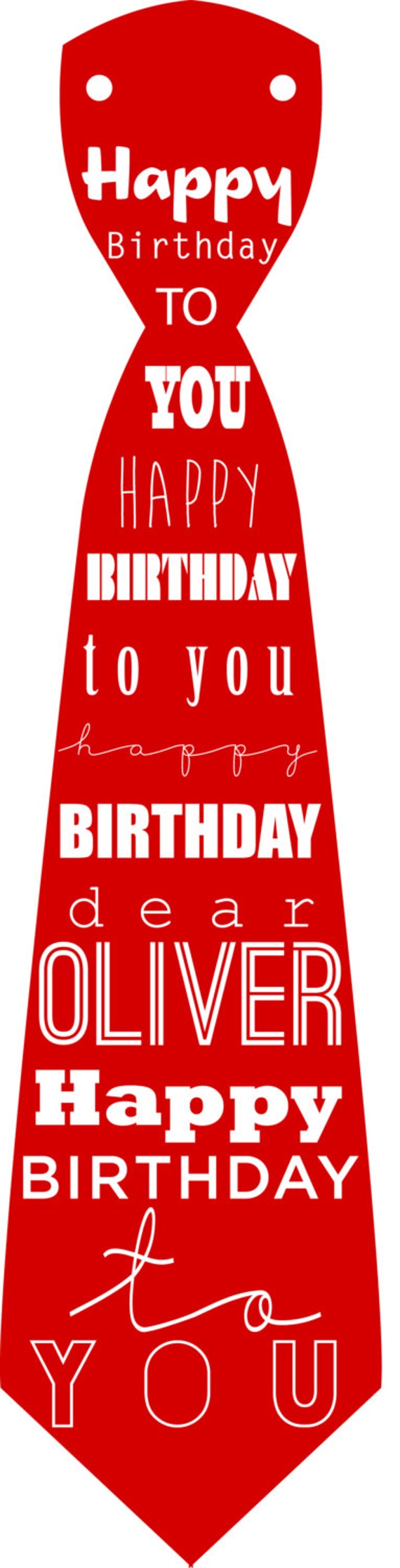 custom Happy Birthday Tie printable file