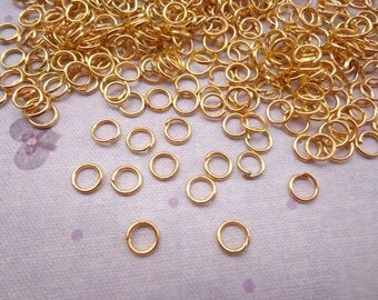 Sale-- 1000 pcs of Gold Plated Jump Rings 0.7x5mm
