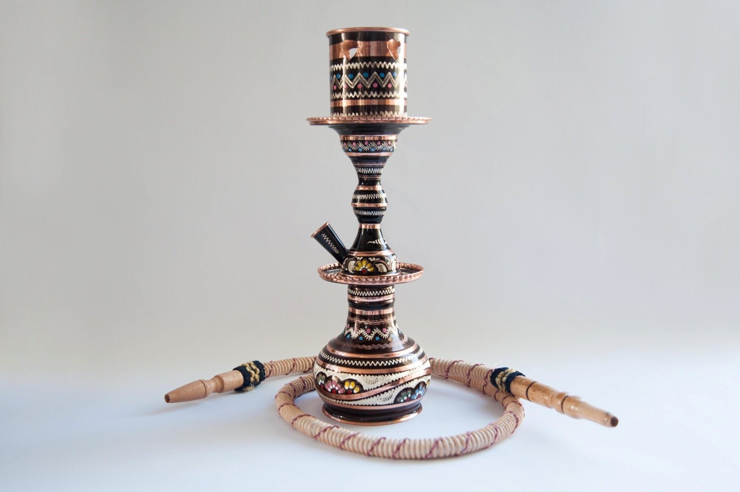 Turkish Handcrafted Handpainted Copper Hookah / by AnatolianGift
