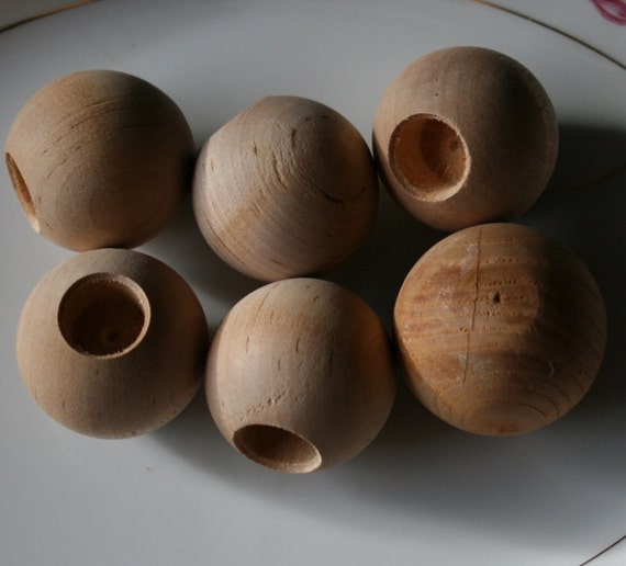 Wood Dowel Ball Caps Wood Knobs Doll Heads Drawer Pulls