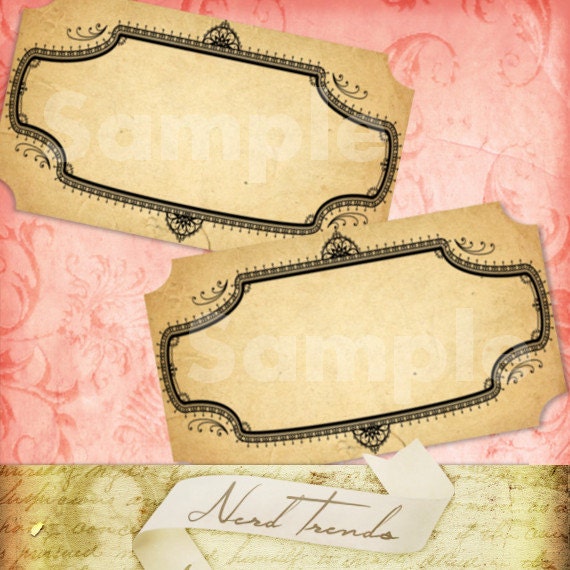 blank vintage labels printable labels steampunk labels scrapbooking